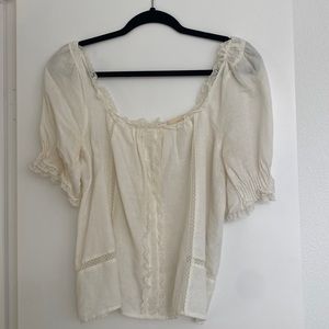 Sesane Cream Lace Blouse